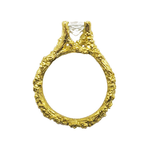 lichen ring/ gold