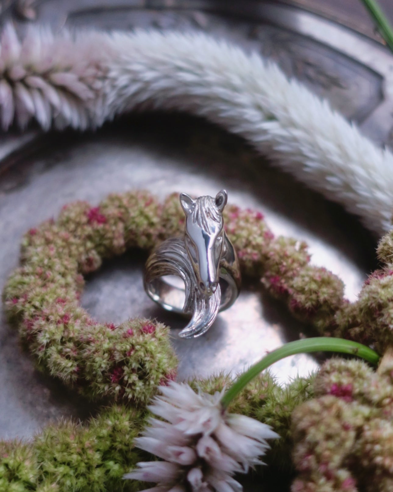 Horse ring/ silver