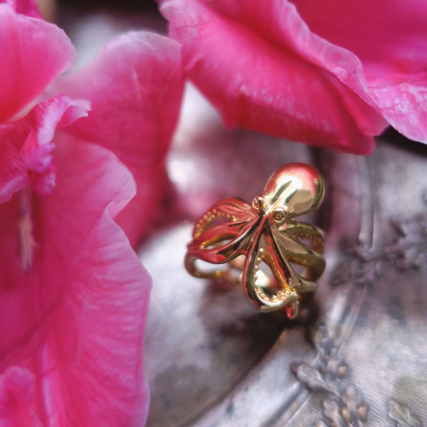 « polvo » octopus ring/ gold