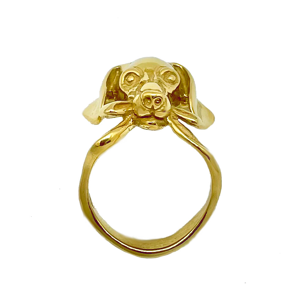 “Gift” dog ring/ gold