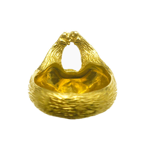 Hug bear ring/ gold
