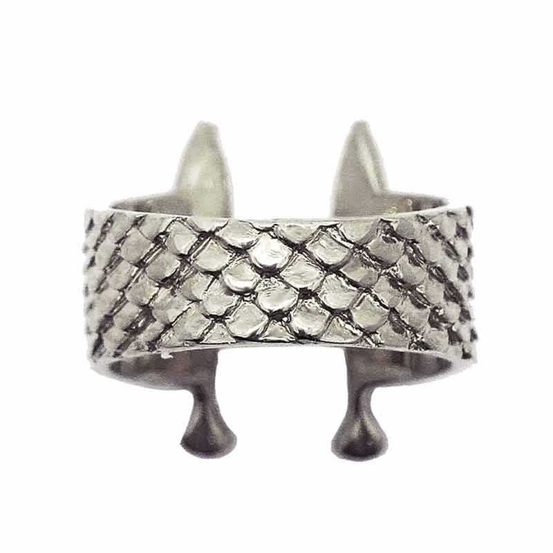 deux poissons ring/ silver