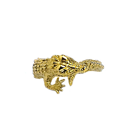 bague crocodile/or