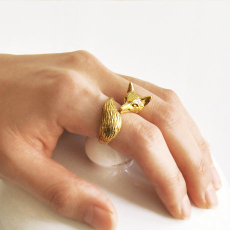 fox ring/ gold