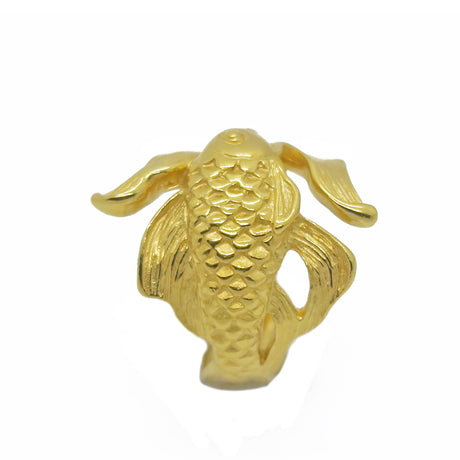 bague poisson rouge/or