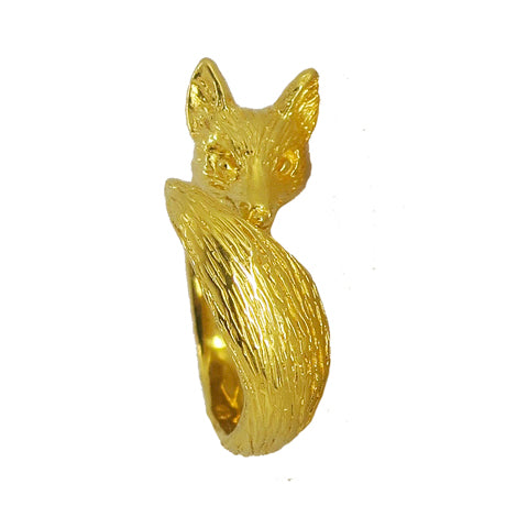fox pinkie ring/ gold