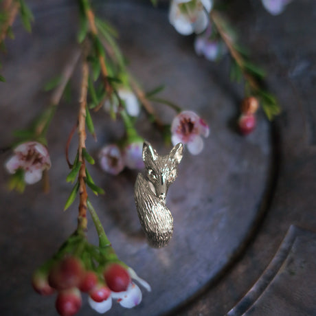 bague auriculaire renard/argent