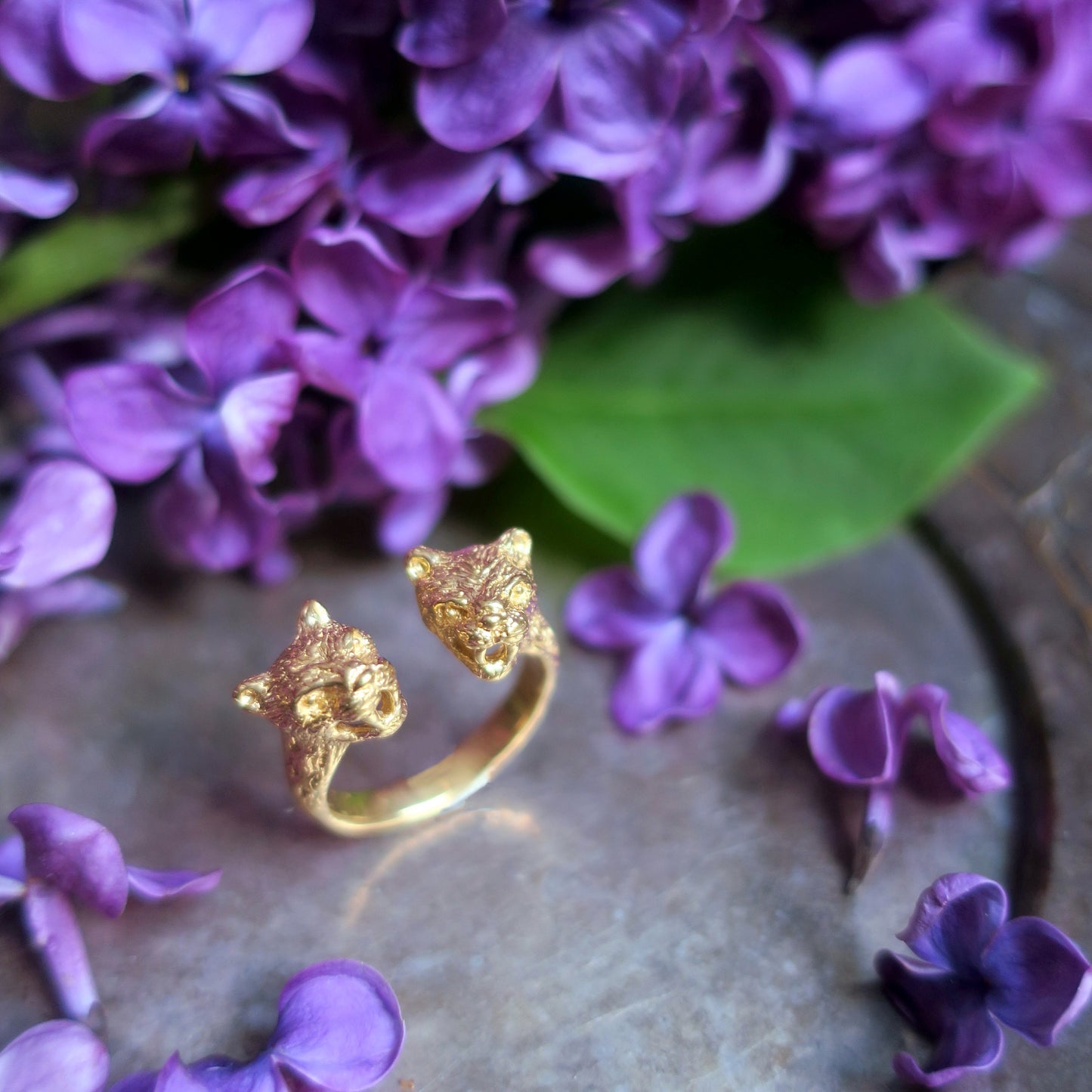 W léopard ring/ gold
