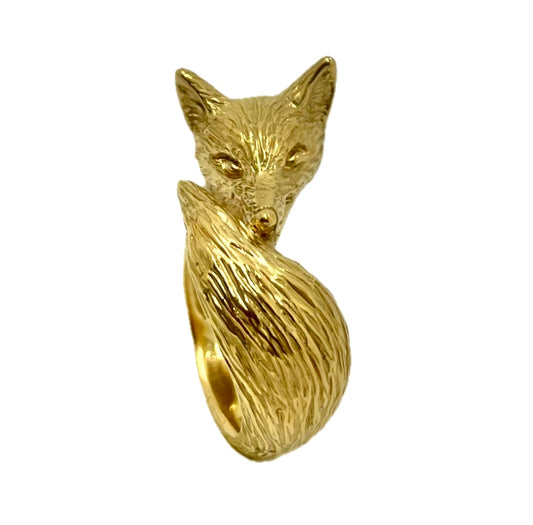 fox ring/ gold