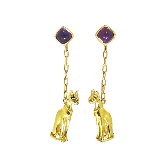 "Egyptian cats” piercings/ gold