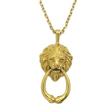 Load image into Gallery viewer, &quot;heurtoir&quot; lion necklace/ gold
