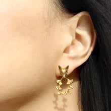 Load image into Gallery viewer, fox &amp; ginkgos piercings/ gold
