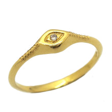 Load image into Gallery viewer, eye ring brown diamond/ gold
