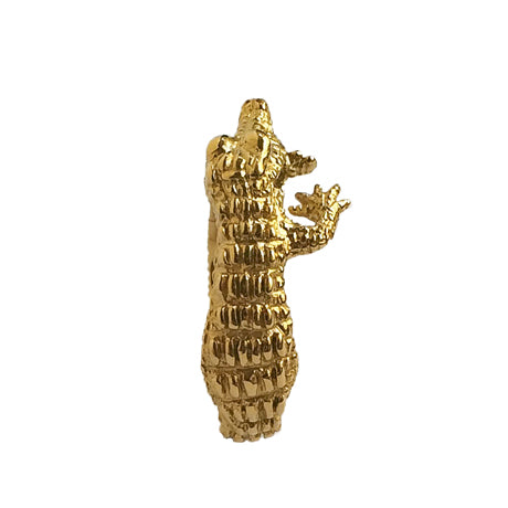 bague crocodile/or
