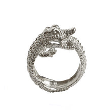 Load image into Gallery viewer, Crocodile ring/ silver
