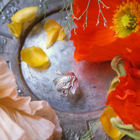 goldfish ring/ silver