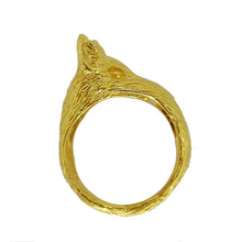 Load image into Gallery viewer, fox pinkie ring/ gold
