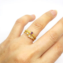 Load image into Gallery viewer, sleeping beauty w. sapphires ring
