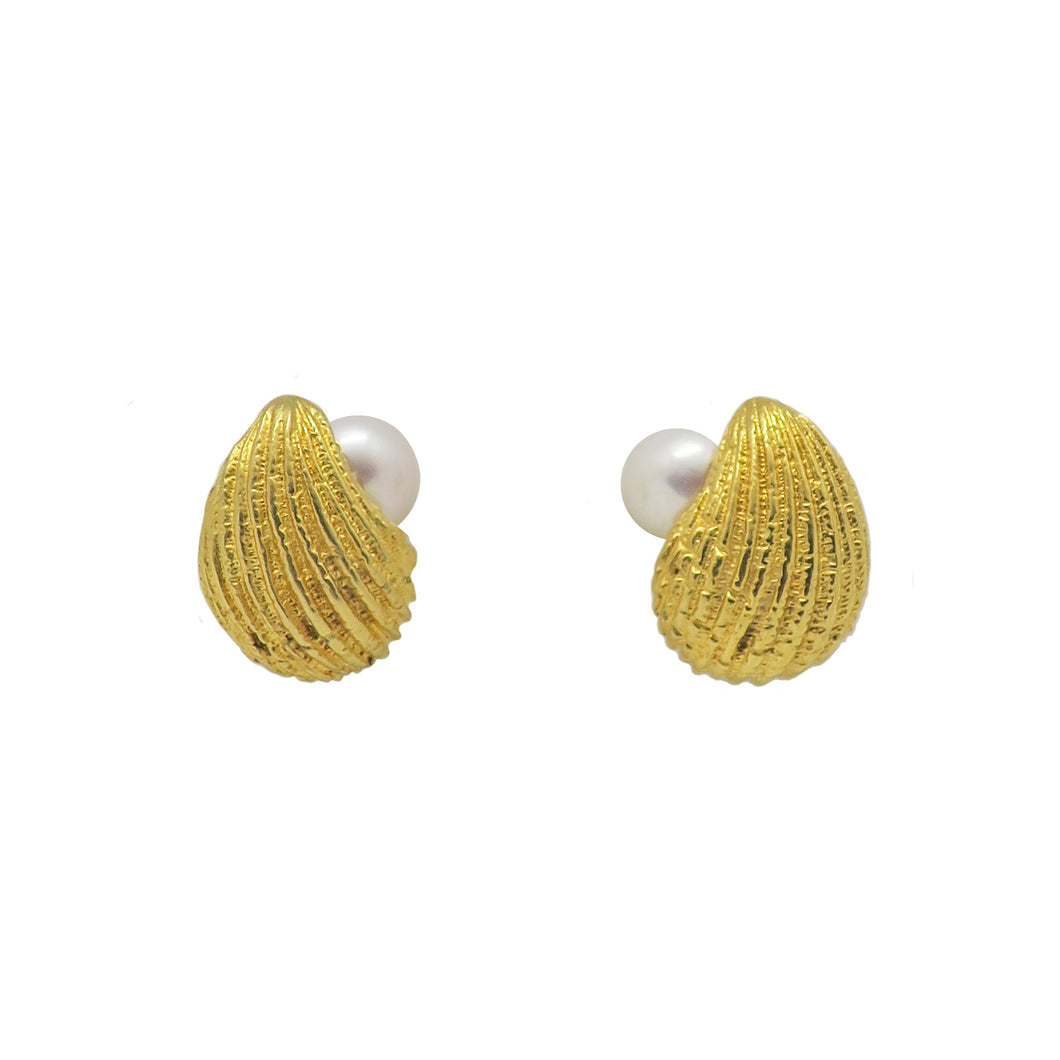 Shelle & pearl piercings/ gold