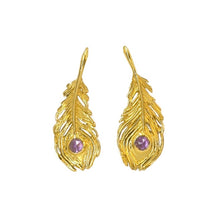 Load image into Gallery viewer, &quot;Majestic&quot; Amethysts piercings/ gold
