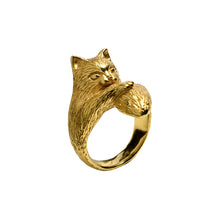 Load image into Gallery viewer, Fat cat ring/ gold

